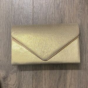 Shimmering Gold Envelope Clutch